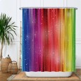 Ulticool Douchegordijn - Regenboog Glitter - 180 x 180 cm - met 12 ringen